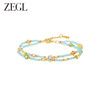 ZEGL粉色水晶珍珠串珠手链女生轻奢小众精致彩色2023年新款手饰品 商品缩略图2