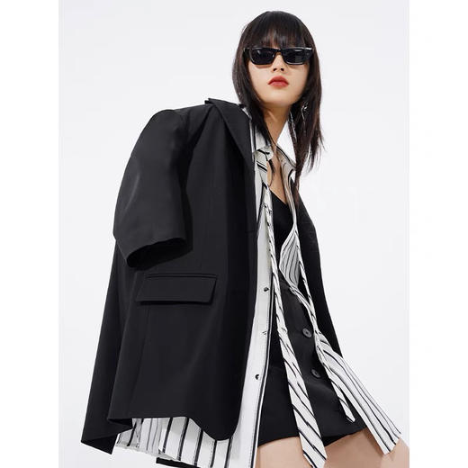 侧边撞色短袖西装 商品图2