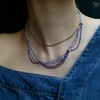SpoiledBrat Jewelry蓝紫色系多层锆石项链 商品缩略图0