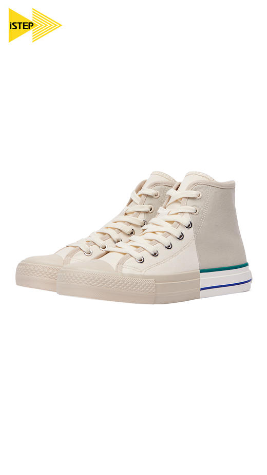 iSTEP 新中式板鞋阴阳撞色设计情侣帆布鞋好物 商品图2