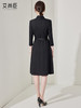 黑色长袖连衣裙女秋季2023新款高级感气质职业前台工作服工装裙子 商品缩略图4