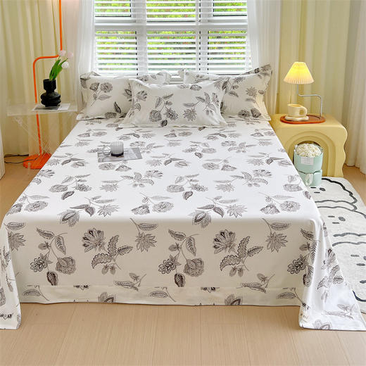 全棉缎纹原棉老粗布床单三件套纯棉细纱田园风单件棉麻被单批发_HLY 商品图7