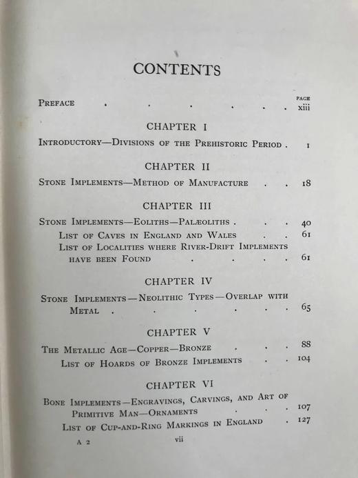 1909年 英格兰史前时代遗物 93幅插图 漆布精装大32开 商品图5