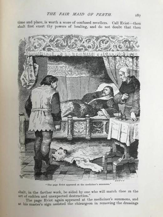 约19世纪后期 司各特《帕思丽人》 约百幅插图 漆布精装16开 商品图5