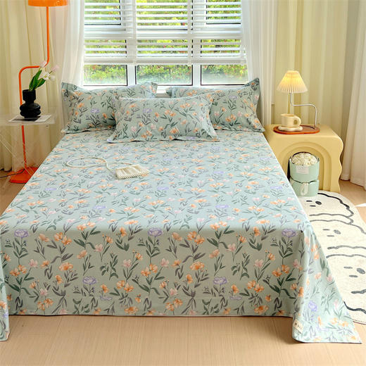 全棉缎纹原棉老粗布床单三件套纯棉细纱田园风单件棉麻被单批发_HLY 商品图8