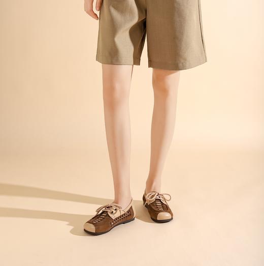 西村名物2023年秋季新款鞋超轻软底休闲鞋轻便防滑豆豆鞋T23CM33501 商品图1