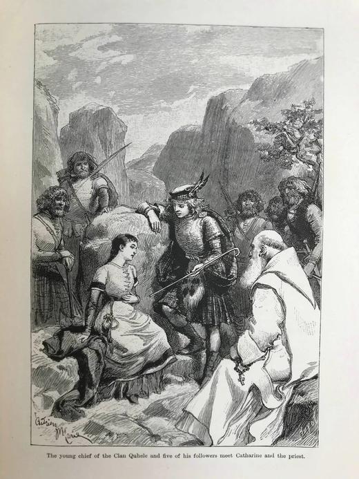 约19世纪后期 司各特《帕思丽人》 约百幅插图 漆布精装16开 商品图6