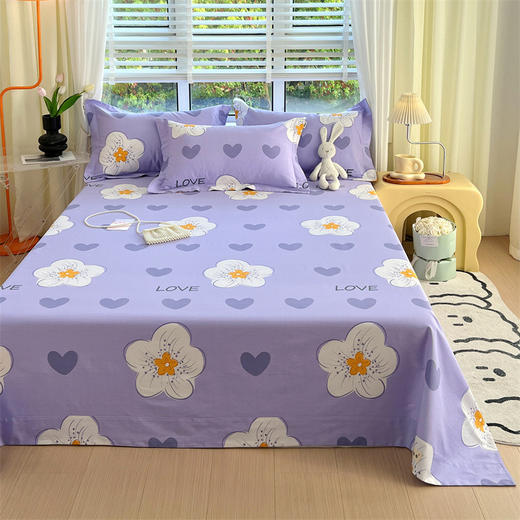 全棉缎纹原棉老粗布床单三件套纯棉细纱田园风单件棉麻被单批发_HLY 商品图14