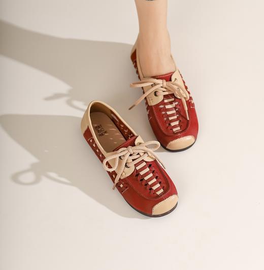 西村名物2023年秋季新款鞋超轻软底休闲鞋轻便防滑豆豆鞋T23CM33501 商品图2