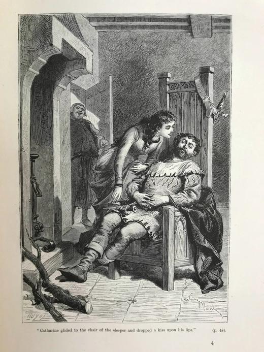 约19世纪后期 司各特《帕思丽人》 约百幅插图 漆布精装16开 商品图14