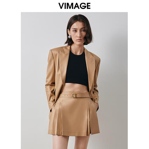 VIMAGE纬漫纪秋季新款时尚百搭显瘦干练西装外套女V2003604 商品图2