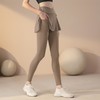 秋冬新款健身服假两件紧身健身裤高腰提臀设计休闲运动瑜伽长裤女 商品缩略图0