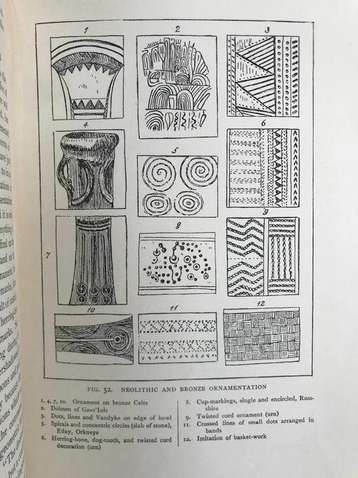 1909年 英格兰史前时代遗物 93幅插图 漆布精装大32开 商品图10