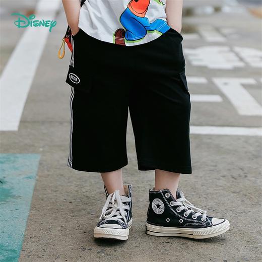 【商场同款】迪士尼童装男童运动风七分裤夏季新品时尚潮搭米奇中大童宝休闲裤 商品图0