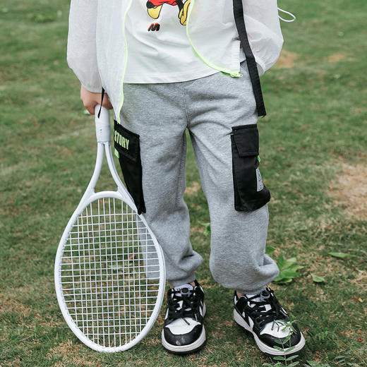 迪士尼童装男童工装裤子巴斯光年卡通潮搭春秋款中大童运动休闲裤 商品图0