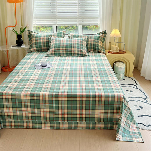 全棉缎纹原棉老粗布床单三件套纯棉细纱田园风单件棉麻被单批发_HLY 商品图13