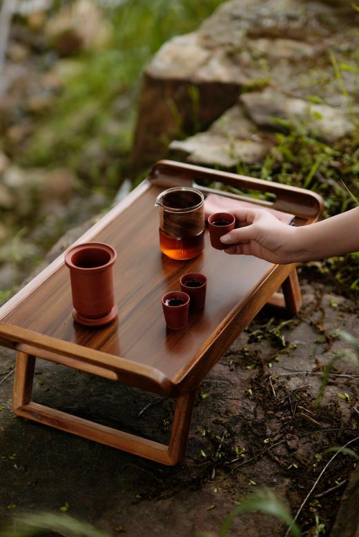 一条·小茶桌 户外折叠桌 黑胡桃 商品图5