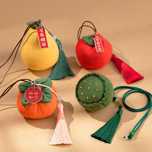 柿子香囊柿柿如意手工儿童幼儿园驱蚊香包挂件 商品图1