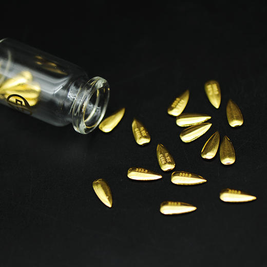 黄金 1克金豆豆  1克金瓜子 1克金心 1克金五角星  Au9999  送礼 攒金 收藏 商品图3