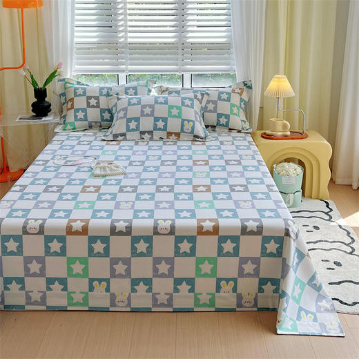 全棉缎纹原棉老粗布床单三件套纯棉细纱田园风单件棉麻被单批发_HLY 商品图12