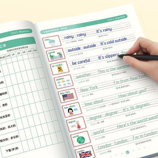 （老会员）小学英语必背单词练字帖同步课本边写边记艾宾浩斯记忆法加强记忆二三四五六年级 商品图9