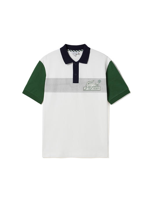 【海南专供价】Lacoste法国鳄鱼男装夏季新款时尚印花拼色短袖POLO衫PH7822-10 商品图2