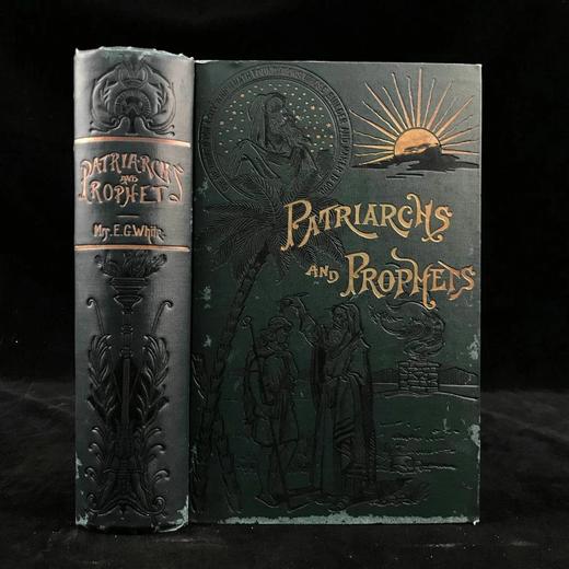 1897年 先祖与先知 约50幅版画插图 漆布精装18开 商品图0