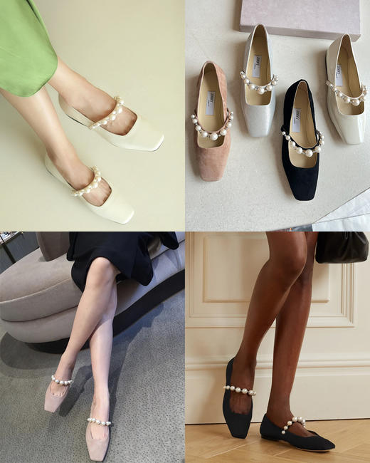 7折  JM家 舒适优雅皮鞋 芭蕾珍珠平底鞋 BZ1080 商品图0