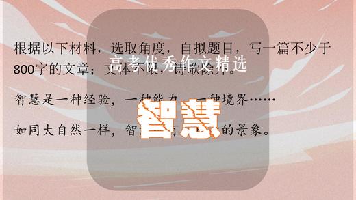 高考优秀作文精选：智慧 商品图0