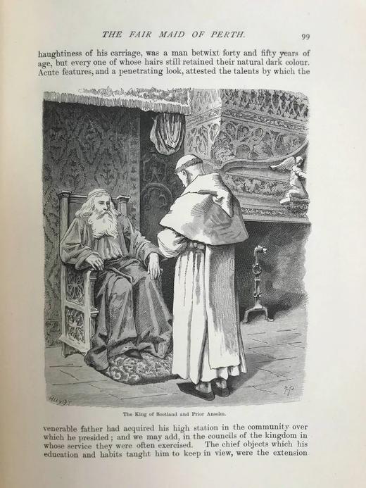 约19世纪后期 司各特《帕思丽人》 约百幅插图 漆布精装16开 商品图11