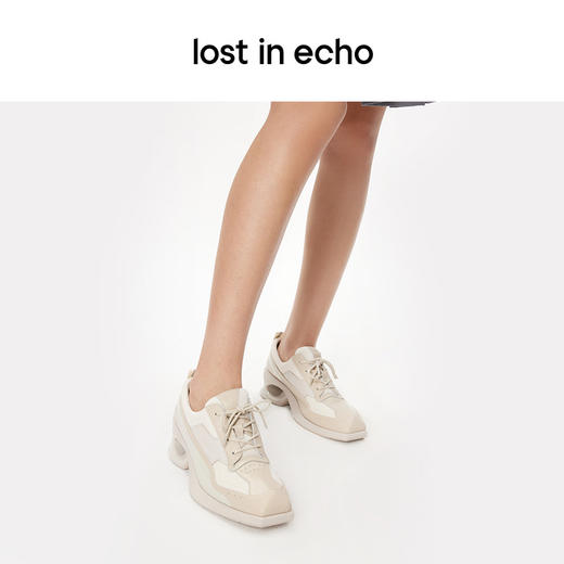 [捡漏价]lost in echo设计师品牌设计感百搭尖头异形镂空跟增高运动球鞋 商品图3