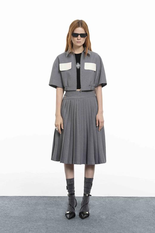 截短翻领外套 商品图0