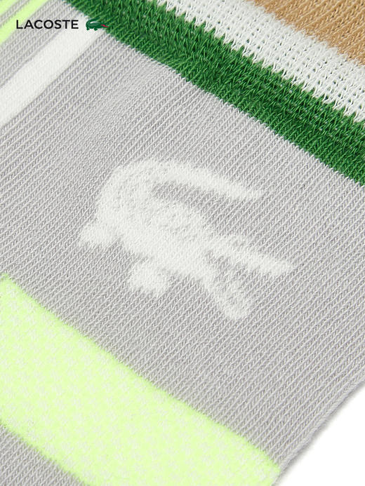【海南专供价】Lacoste法国鳄鱼男女同款拼色印花中筒袜RA9422-10 商品图4