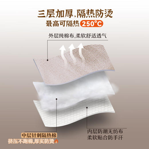  树可可小熊防烫手套厨房锅耳套烤箱耐高温微波炉加厚隔热烘焙手套 商品图4