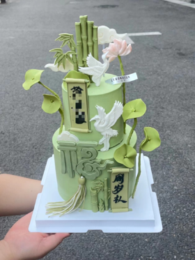 岁岁平安 · 奶油霜蛋糕（插件翻糖）