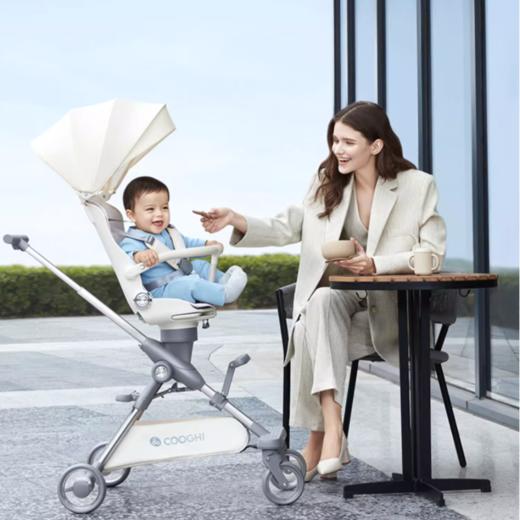 COOGHI酷骑高景观遛娃神器轻便可折叠可坐躺婴儿手推车溜娃奶油车 商品图1