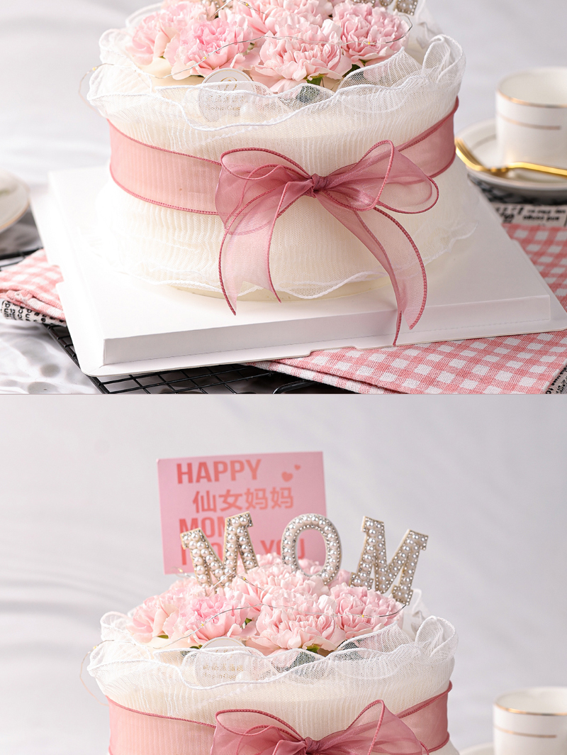 仙女妈妈-康乃馨鲜花鲜果奶油蛋糕