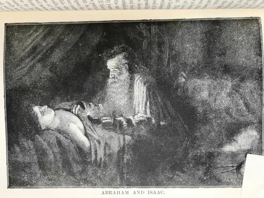 1897年 先祖与先知 约50幅版画插图 漆布精装18开 商品图9