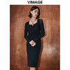 VIMAGE纬漫纪秋季新款纯色气质连衣裙V2007608 商品缩略图3
