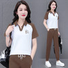 时尚洋气，短袖长裤运动裤休闲装女夏季薄款两件套TR-MLM2585 商品缩略图2