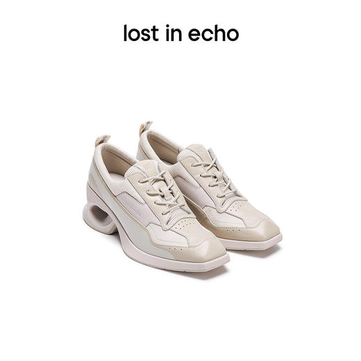 [捡漏价]lost in echo设计师品牌设计感百搭尖头异形镂空跟增高运动球鞋 商品图0