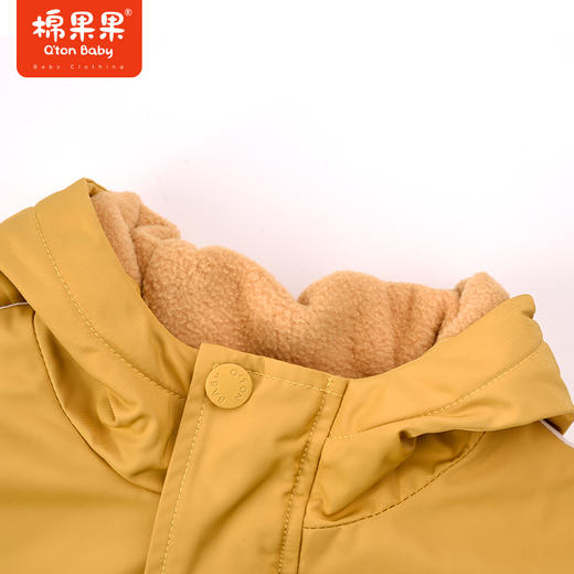 棉果果秋季新品男童加绒保暖风衣帅气拼接撞色外套M312100323460 商品图2