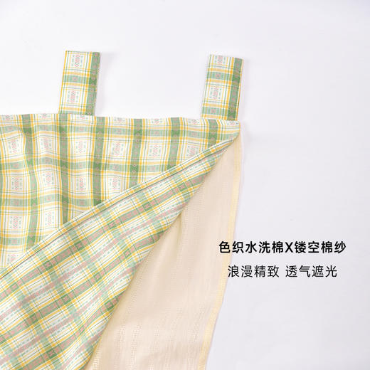 格纹门帘布艺隔断门帘厨房卧室入户适用 商品图2