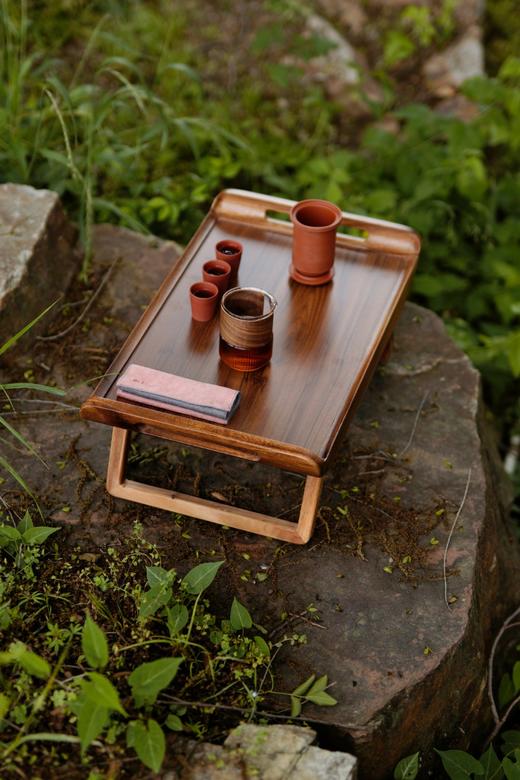 一条·小茶桌 户外折叠桌 黑胡桃 商品图4