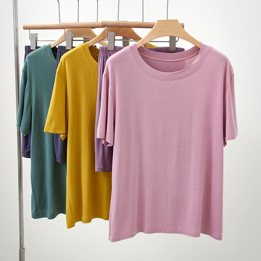 情侣莫代尔睡衣两件套2023夏季女士宽松家居服套装可外穿薄款 商品图2