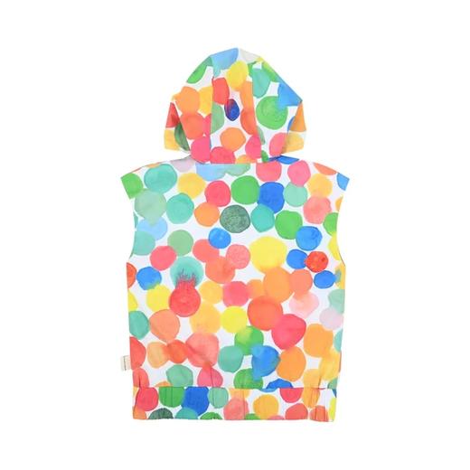 rainbowxoxo 童装彩色波点印花拉链有帽背心外套【该商品不支持用券】 商品图1