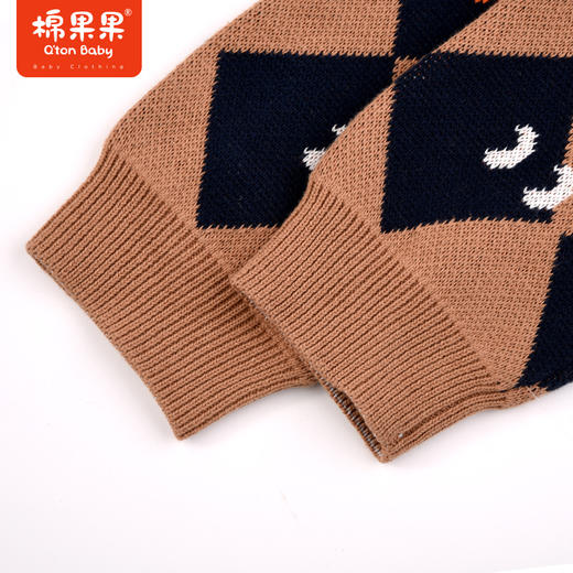 棉果果秋季新品男童棉线帅气开衫毛衣线衣对开毛衣M312161523454 商品图5