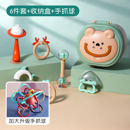 【新生儿玩具婴儿0-1岁益智摇铃】牙胶礼物手摇铃安抚母婴6个月小宝宝，它带来一片绿草坪和清晨微风，四季更替的画卷，和夜晚太空的繁星。 商品图7