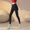 秋冬新款健身服假两件紧身健身裤高腰提臀设计休闲运动瑜伽长裤女 商品缩略图4