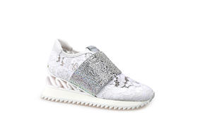 豪麟名鞋Le Silla女鞋时尚休闲鞋织物LE6846X白色